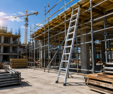 Escalera de aluminio: equipo ligero y confiable del acceso para la construcción