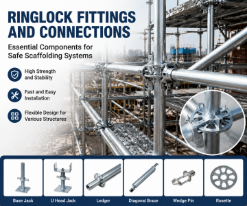 Garnitures de ringlock, connexions d'échafaudage de ringlock, garnitures d'échafaudage, composants de système de ringlock, accessoires modulaires d'échafaudage